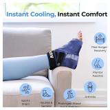 AUVON Innovative Ankle Ice Pack Wrap for Extended Cold and Hot Compression, Reusable & Adjustable Gel Ice Packs for Plantar Fasciitis Relief, Foot Pain, Swelling, Achilles Tendonitis, Sprain Ankles