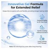 AUVON Innovative Ankle Ice Pack Wrap for Extended Cold and Hot Compression, Reusable & Adjustable Gel Ice Packs for Plantar Fasciitis Relief, Foot Pain, Swelling, Achilles Tendonitis, Sprain Ankles