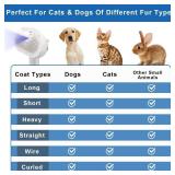 Pet Steam Brush for Shedding, 4 In 1 Brush for Long & Short Haired Cat&Dog, Self-Cleaning Hair Remover with Water Tank And LED Blue Light, Release Button(grey)