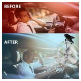 10-Inch Silver Cigarette Lighter Fan, Two-Speed Adjustment, 360-Degree Rotation, Clip-On Design 12 Volt Fan, Perfect for Cars, Trucks, RVs and More (Cord Length 6.56FT)