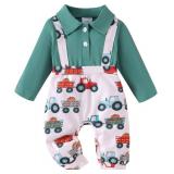 Newborn Baby Boy Halloween Outfits Long Sleeve Romper Pumpkin Ghost Outfit Jumpsuit Fall Winter Clothes