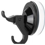 Audend Suction Cup Hooks for Shower, Wreath Hanger 5 Pack, Bathroom Suction Hooks Hold Up to 9 lbs, No Drill Siding Clips for Restroom, Window, Door, Kitchen (Black)