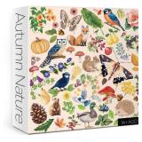 Fall Nature Painting Jigsaw Puzzle 1000 Piece for Adult, Funny Cute Animal Plant Jigsaw Puzzles, Bird Butterfly Flower Duck Puzzle