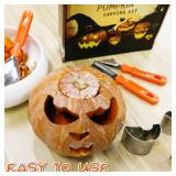 Pumpkin Carving Kit Halloween, Pumpkin Carving Tools for Kids, Safe & Easy & DIY Pumpkin Carving Set for Halloween Decoration Jack-O-Lanterns, Gift for Halloween (24Pcs)