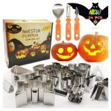 Pumpkin Carving Kit Halloween, Pumpkin Carving Tools for Kids, Safe & Easy & DIY Pumpkin Carving Set for Halloween Decoration Jack-O-Lanterns, Gift for Halloween (24Pcs)