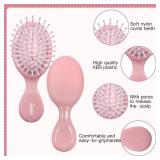 20 Pieces Mini Wet Hair Brush, Travel Detangling Brush, for Most Hair Types, with Ease Knots Without Tears or Breakage, Multicolor