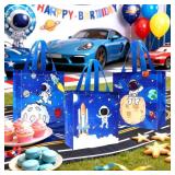 Pinsit 40 PCS Outer Space Party Favor Bags, Non Woven Space Goodie Bags, Space Themed Reusable Gift Bags with Handles for Boys Girls Birthday Baby Shower Party Supplies SPIDER-MAN