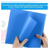 Henoyso 6 Pcs Plastic Mini 3 Ring Binder 2" Round Rings with 2 Insert Pockets, Fits 5. 5" x 8. 5" Paper, Capacity 375 Sheets, Blue Three Rings Flexible Small Binders for School, Office, Photo Album