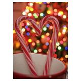 Bulk Candy Cane Peppermint Flavored | 72 Pieces Individually Wrapped | MajuuConnect Candy box Included. (72 Pcs Red & White) (72)