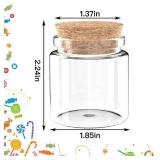 Goiio 24 Pack 1.7 Oz Glass Bottles with Cork Stoppers,50 ML Mini Small Glass Bottles for Wedding Favors,Crafts Home Decorations,Party Favors