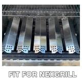 Nexgrill Heat Plates Replacement 5 Pack - Stainless Steel Burner Covers for 5 Burner Gas Grills, Compatible with 720-0830H, 720-0888N, 720-0882A, 720-0898