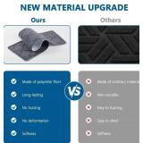 Stair Treads for Wooden Steps Indoor, 8" X 30" Non Slip Carpet Stair Treads with Reusable Adhesive for Kids Elders and Dogs, Surface Polyester TPR Backing Stair Rugs, 4 Pack Stair Rugs Dark Grey