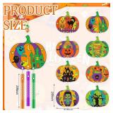 VioraWhite 24 Sets Halloween Pumpkin Suncatchers Drawing Ornaments Decorations Jack-O