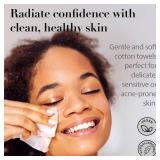 Cotton Towels | Disposable Face and Makeup Wipes | Natural, Biodegradable | Plant Based Facial Towelettes | Ideal for Sensitive Acne Prone Skin, Travel, Baby Care, 50 Ct, 1 Pk