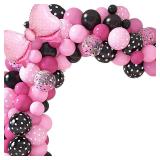 Cartoon Birthday Party Supplies, Includes Paper Banner Balloons Arch Kit Backdrop Tableware Tablecloth Hanging Swirls Stickers for Party Decorations