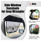 Side Window Sunshade for Jeep Wrangler,Driver Window Sun Shade for Jeep Roll Bar,Breathable Mesh Window Shade,Featuring Eyewear Clip System,Blue