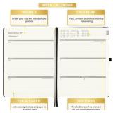 2026 Planner - Large 2026 Weekly Monthly Planner, 8.5" x 11", Jan. 2026 - Dec. 2026, Leather Cover with Thick Paper, Back Pocket, Box and Notes Pages - The Sun