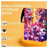 1000+ double-sided loose leaf Collector Album 9 Pocket Card Binder Advanced Zipper Card Binding Device TCG sports trading card binder Cartoon style  (9-color-1080)