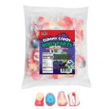 Fusion Select 8 Oz Individually Wrapped Gummy Body Parts Candy - Halloween Gummies & Trick or Treat Candy for Party & Goodie Bags - Spooky Assortment of Brain, Teeth, Fingers & Nose Candies