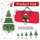 Christmas Tree Storage Bag - Heavy Duty 7.5ft 600D Oxford Fabric Organizer - Waterproof Xmas Container with Handles and Zipper