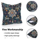 Throw Pillow Covers Pack of 2 Double-Sided Printing Home Indoor and Outdoor Sofa Bed Decor 18 x 18 Inch Blue Bohemian Pattern pillowcover