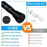 4 Pack Black Shower Curtain Rod 16 To 26 Inch Tension Shower Rod For Bathroom 7/8" Adjustable Spring Curtain Rod No Drilling Spring Rod Black Tension Curtain Rods for Windows Doorway Closet