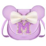 Toddler Purse Gifts for Girls, Little Girl Purse Kids Wallet Crossbody Bag Mini Mouse Ears Birthday Gifts for 3-8 Year Old Girl (M, Purple)