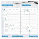 2026 Monthly Planner Refill, A5 Medium Size Planner Inserts for 8-Disc Discbound, 5.5"x8.5", Jan. 2026 - Dec. 2026, 12 Monthly Calendars with Laminated Tabs