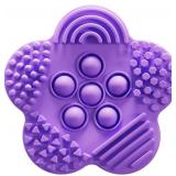 1pcs Function Pop 2-in-1  Fidget Toys Sensory Stone for Kids  Textured Soft Worry Stone for Autism Kids Calming - Fidget Stress Toys for Students Anxiety Relief - Small Prizes Fidget Toys (Purple)