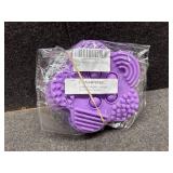 1pcs Function Pop 2-in-1  Fidget Toys Sensory Stone for Kids  Textured Soft Worry Stone for Autism Kids Calming - Fidget Stress Toys for Students Anxiety Relief - Small Prizes Fidget Toys (Purple)