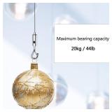 2 Pcs Heavy Duty Picture Hanging Wire, Adjustable Stainless Steel Wire Rope 2m x1.5mm Picture Hanging Kit with Hook Wall Mount Wire for LED Screen, Picture, Billboards (Double Headed)