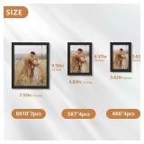 TWING 10 Pack Picture Frames Collage Wall Decor, Gallery Wall Frame Set for Wall Display, Multi Sizes with 2pcs 8x10, 4pcs 5x7 and 4pcs 4x6 Photo Frames for Family, Living Room, Black