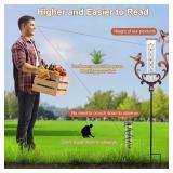 pearlstar Rain Gauge Bird Copper Rain Gauges Outdoor with Large Numbers Plastic Tube for Yard Garden Patio Pathway Decor