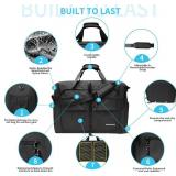 Waterproof Duffle Bag 60L Gym Bag for Women Foldie Travel Bag Duffle Bag for Travel Black Travel Duffel Bags Mens Travel Bag Foldable Heavy Duty Carry on Foldable Luggage Bag 23.23*14.96*10.24 inch