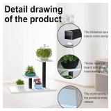 Plant rack 3-layer indoor metal flower rack, used for various plant flower racks, stepped balcony flower racks, used for courtyards, gardens, living rooms, balconies, bedrooms. (Black shelf)