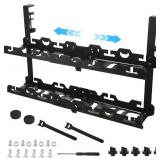 Cable Management Under Desk Tray 15.7-29 inch Under Desk Cable Management Black Extendable Under Desks Cable Managements No Drill Under Desks for Wire Managements