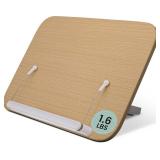 Wood Book Stand - Book Holder for Reading Hands Free, Foldable, Adjustable Book Display Stand, Cookbook Stand Portable, Lightweight Page Holder for Book Lovers, Cooks, Students 13.4"x9.4"