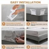 Lock Bed Sheet Holders for Corners - Bed Sheet Holder Straps Fit for All Mattress Types, Fitted Sheet Holders Keep Sheets Firm & Tight, Easy Installation Sheet Clips, Stay (4pcs, White)