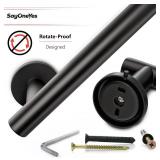 Pure Black Toilet Paper Holder Wall Mount   Rustproof Stainless Steel Tissue Holder for Bathroom, Anti-Rotation Stopper, Fits Jumbo Rolls, Vertical/Horizontal Install, Modern & Heavy Duty - 2 Pack
