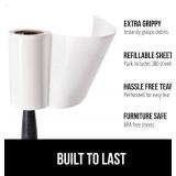 GORILLA GRIP Extra Grippy Lint Rollers, 380 Large Easy Tear Sheets, 2 Comfort Handles + 4 Refillable Rolls Included, Pet Hair Remover Brush, Clothes Furniture, Dog, Cat Animal Friendly Reusable Roller