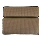 Splash Home Sooth Double Chamber Vinyl Spa Pillow, Machine Washable, 14.6" x 11.8", Taupe