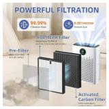 HAP603 Replacement Filter for ECOSELF HAP603 Air Purifier,3-in-1 H13 True HEPA High-Efficiency Activated Carbon Filter,2 Pack