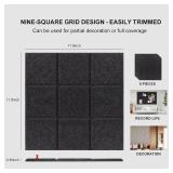 Carbon Black Felt Bulletin Board Set - 6-Piece Wall Organization Panels | Versatile Decoration for Office, Home & Classroom (Carbon Black)