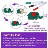 Worgree DIY Wooden Magnets, 36 pcs Wooden Art Craft Supplies Painting Kit for Kids Party Favors for Boys Girls Ages 4-8 8-12 Birthday Easter Crafts Gifts Toys Basket Goodie Bag Stuffers