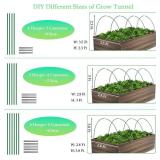 Garden Hoops for Raised Beds, 36 Pcs Diameter 7 mm 8 ft Greenhouse Hoops Grow Tunnel with 24 Pcs Clips, Fiberglass Garden Hoops Frame for Garden Netting, Plant Row Cover, Shade Cloth