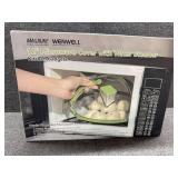 WENWELL Microwave Splatter Cover with Water Steamer, 12 Inch, Foldable Dish Bowl Plate Serving Lid, BPA-Free Clear Plastic, Protects Food Splashes