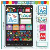 All About Letter Pocket Chart with ABC Flash Cards Alphabet Learning Chart Letter of The Day/Week Activity Classroom Home School Decor Preschool Kindergarten Must Haves(Colorful Dot)