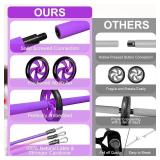 Pilates Bar Kit with Resistance Bands for Working Out, Pilates Equipment with Ab Roller for All Fitness Levels, Portable Home Gym Full Body Workout Equipment for Women&Men