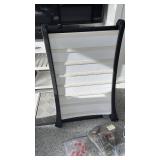 Aarco 2 sided black letterboard with letters 41x26x23