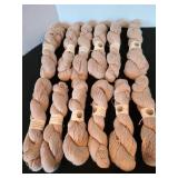 12 skeins 100 pct. 2-ply Alpaca yarn, appx. 300 yards, medium fawn color